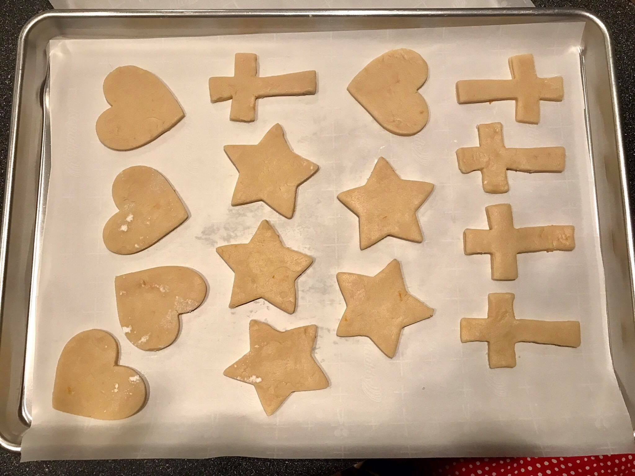 Baking sugar cookies in the oven