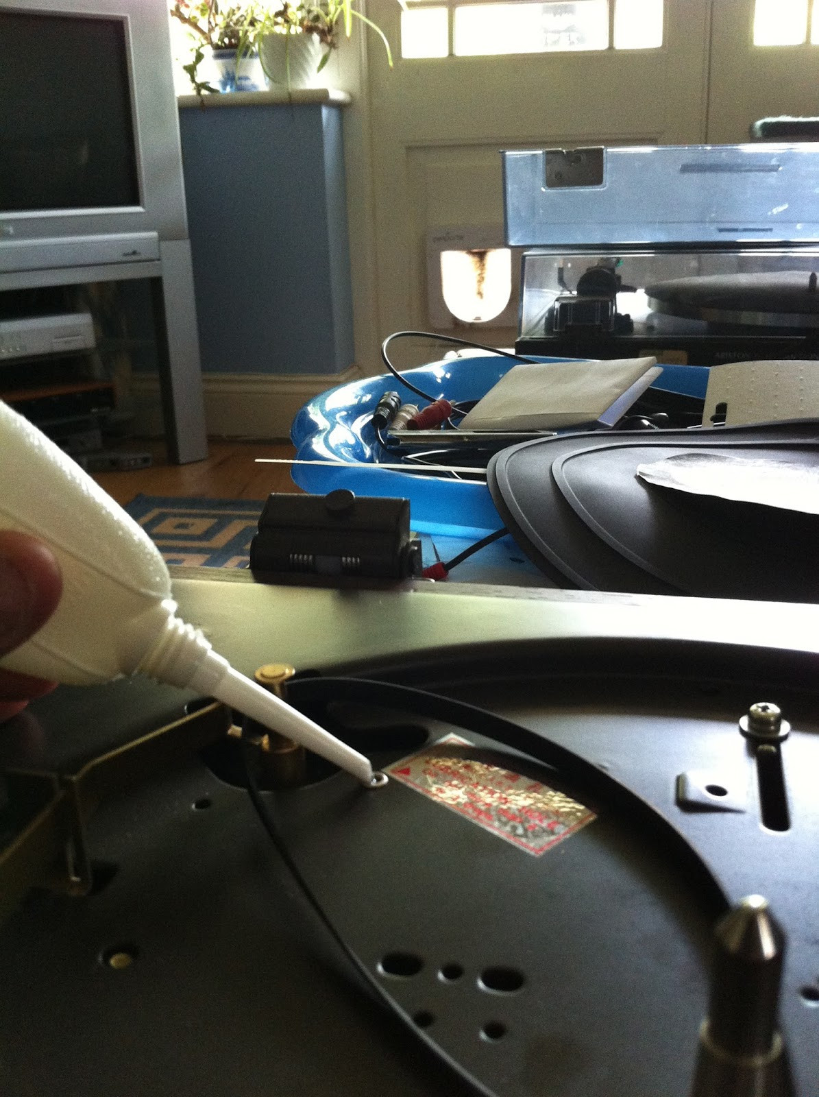 Vinyl Engine strobe disc printed and ready for pitch testing on the Pioneer PL-12D.