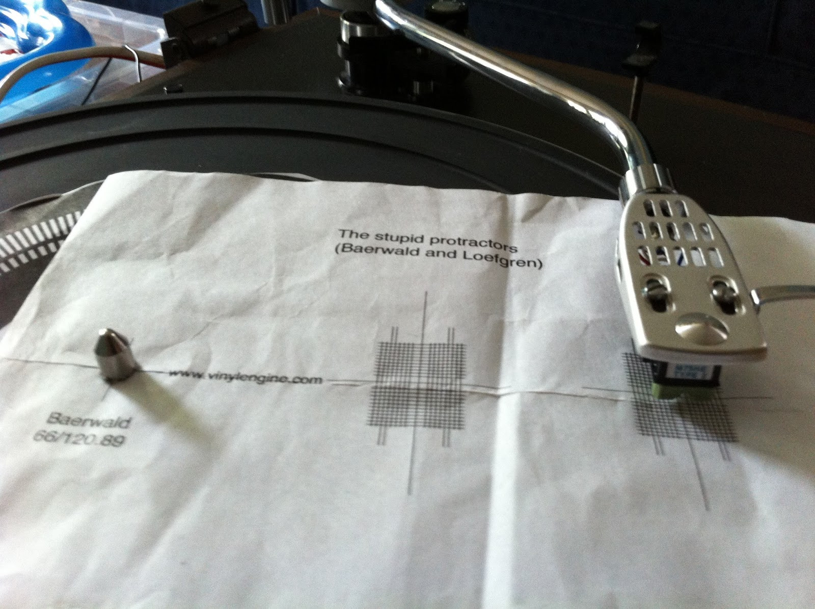 Adjusted speed selector arm on Pioneer PL-12D, belt correctly positioned for accurate speed.