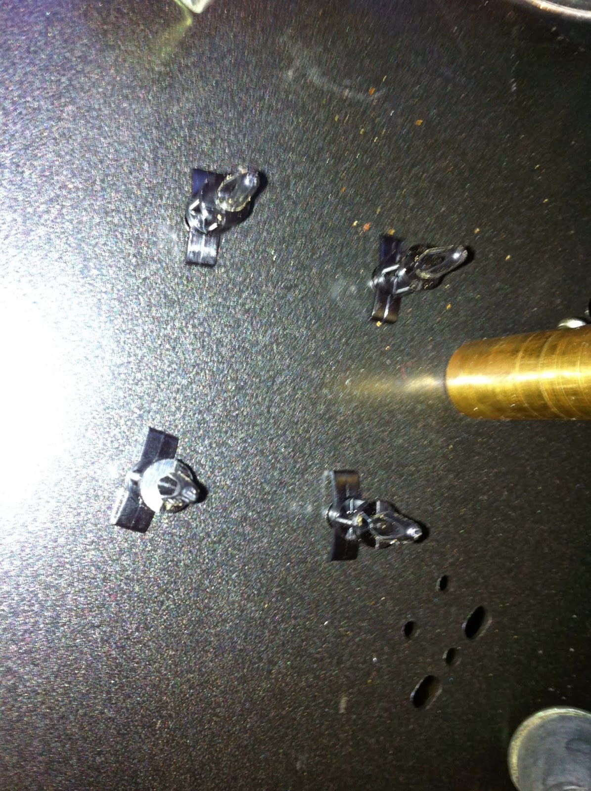 Pioneer PL-12D motor circuit board, showing wire connections and plastic mounting clips.