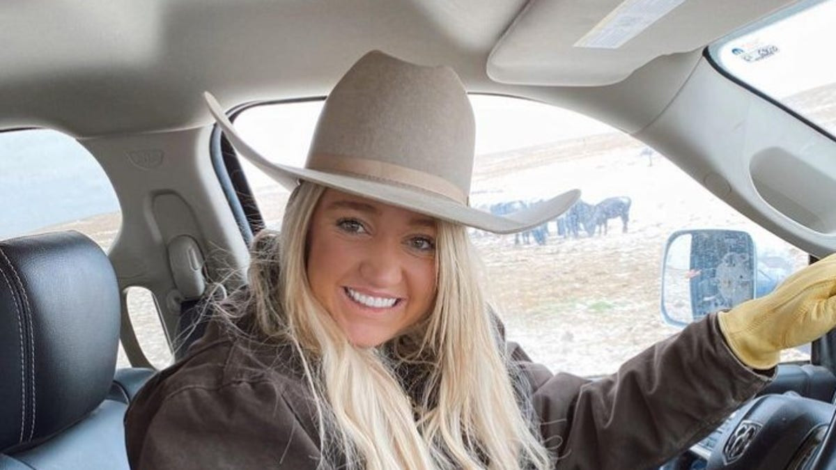 paige drummond driving a truck on the ranch