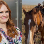 ree drummond smiling/paige drummond on the ranch leaning on her horse