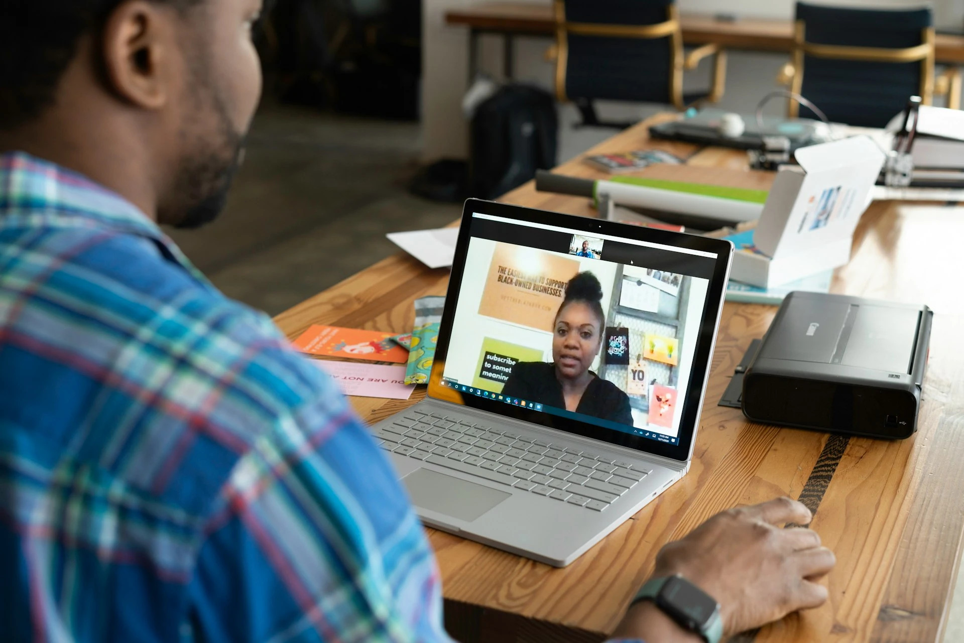People on a video call