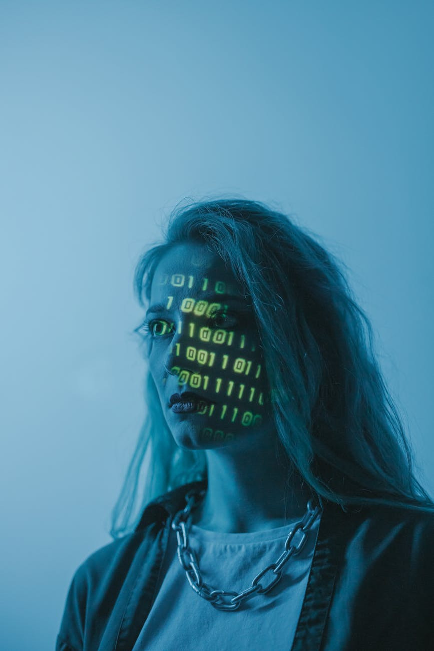 Person looking at a phone with a worried expression