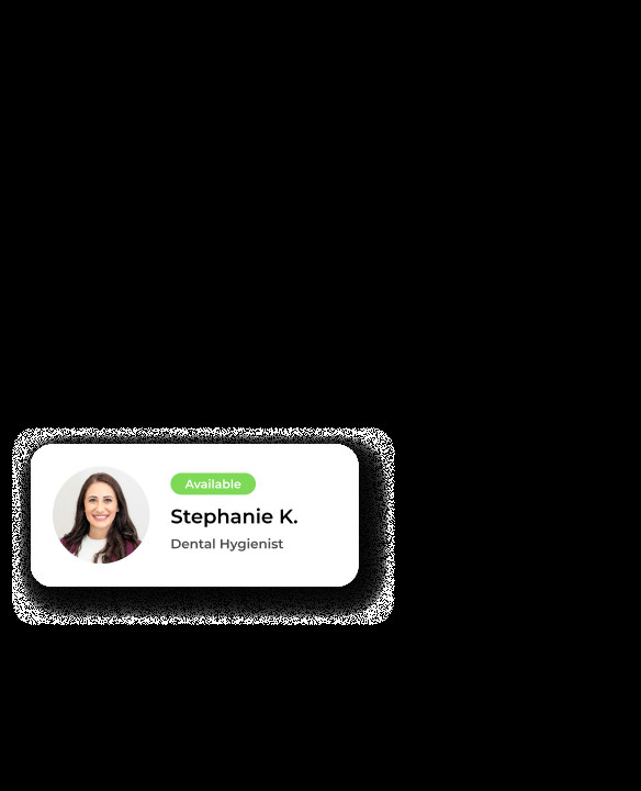 Dental professional managing her schedule with Gotu technology